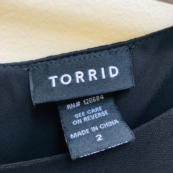 Torrid Sleeveless Black Sheer Tunic Top Sz 2 2X - Picture 4 of 6